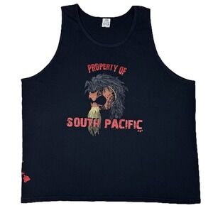 Pro Club  Tank Top Mens 3XL  Black Property Of South Pacific Graphic Grunge Goth